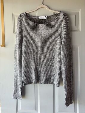 Weekday gray ribbed boatneck sweater size XL